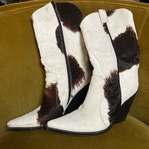 JEFFREY CAMPBELL COWHIDE COWBOY BOOTS